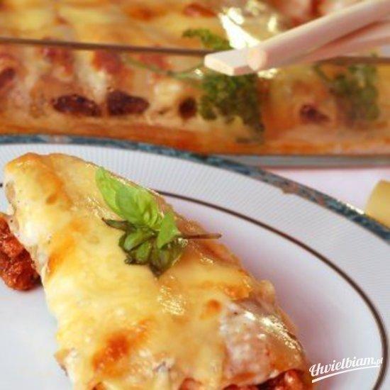 Cannelloni z serowo - bazyliowym farszem
