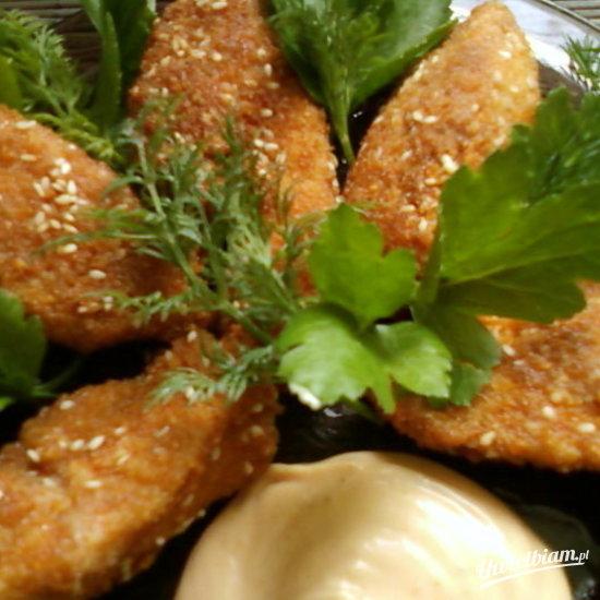 Paluszki z kurczaka z sosem curry