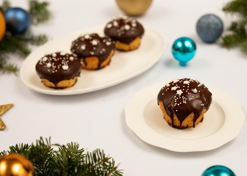 Muffiny z polewą czekoladową