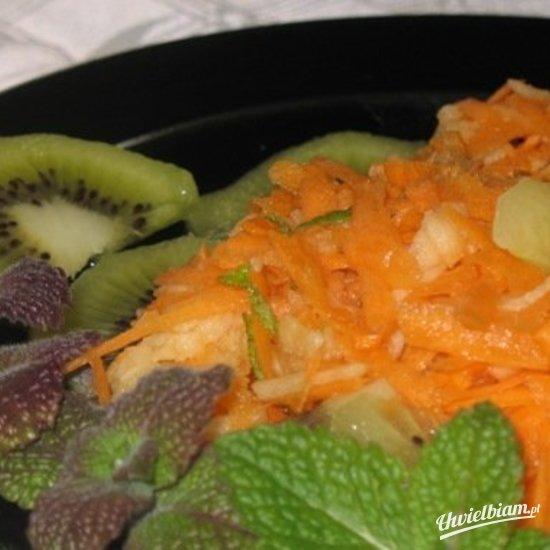Marchewka z kiwi i miętą