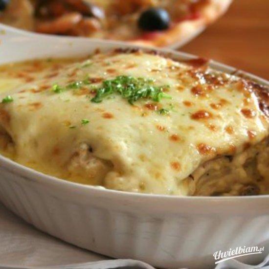 Lasagne z łososiem i małżami