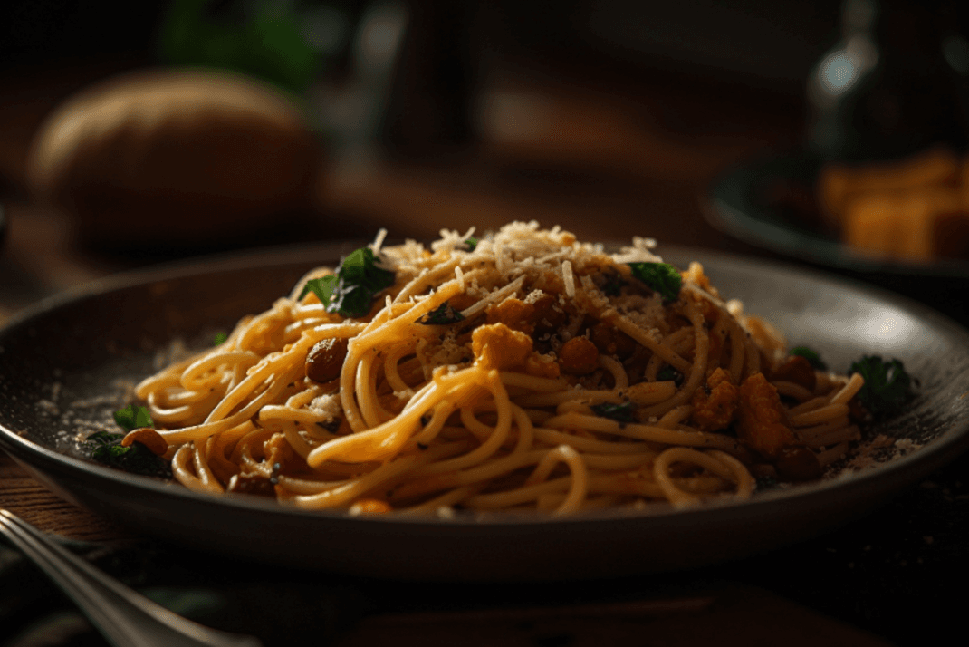 Spagetti z szuszonymi pomidorami