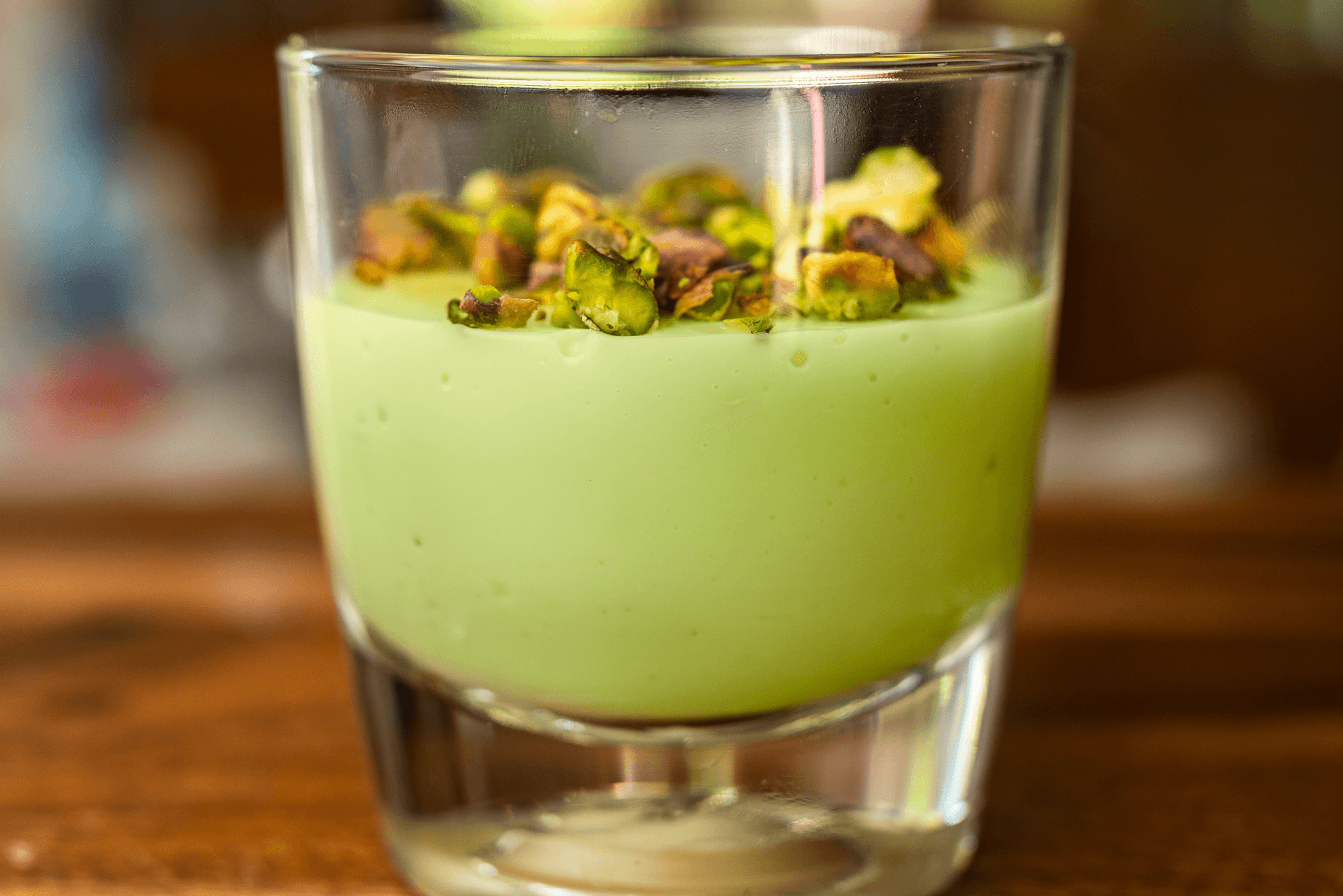 Panna cotta pistacjowa