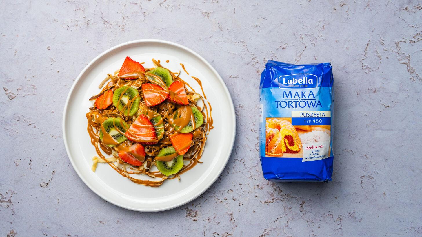 Omlet spaghetti na słodko