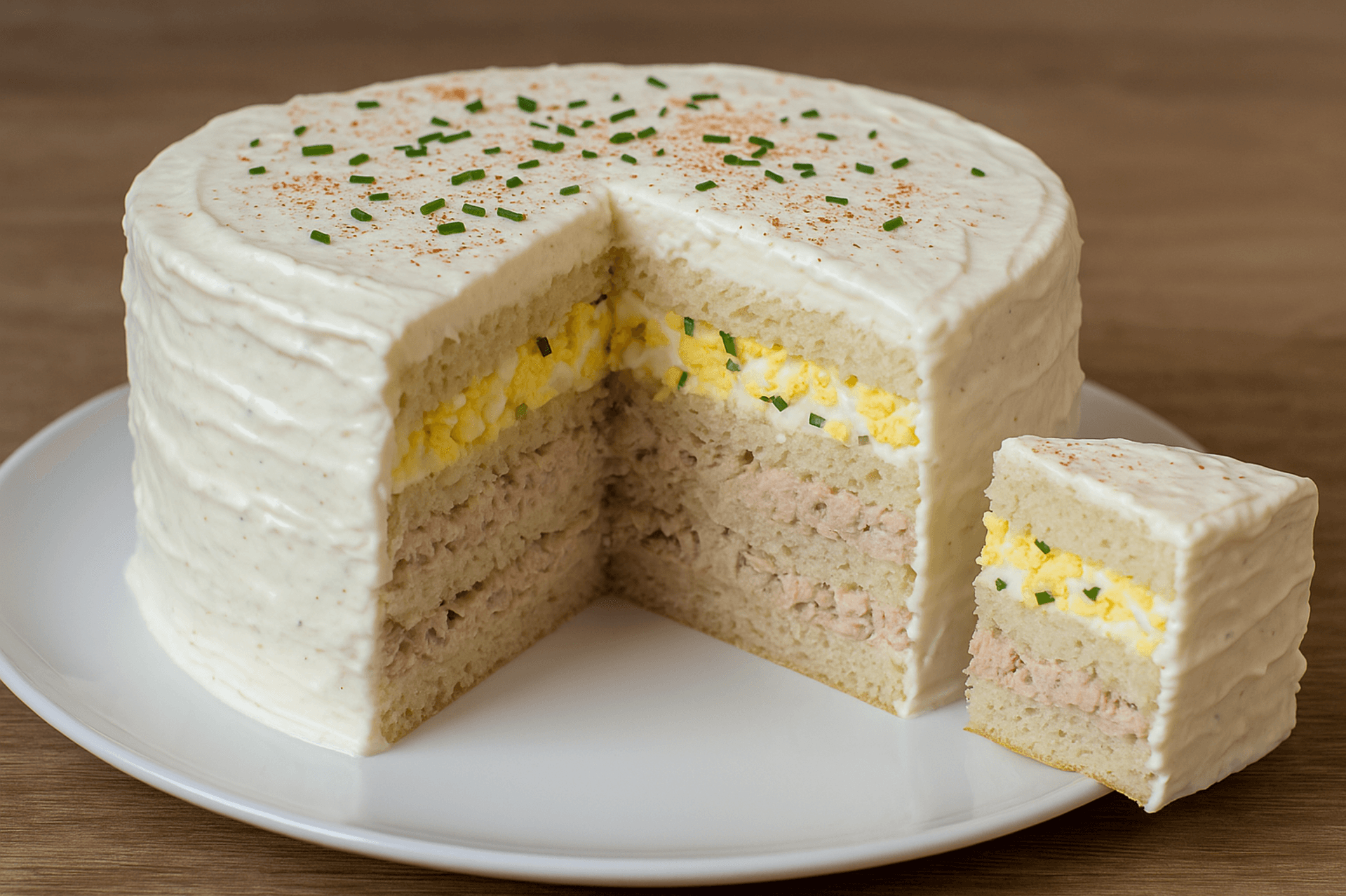 Tort chlebowy trójwarstwowy