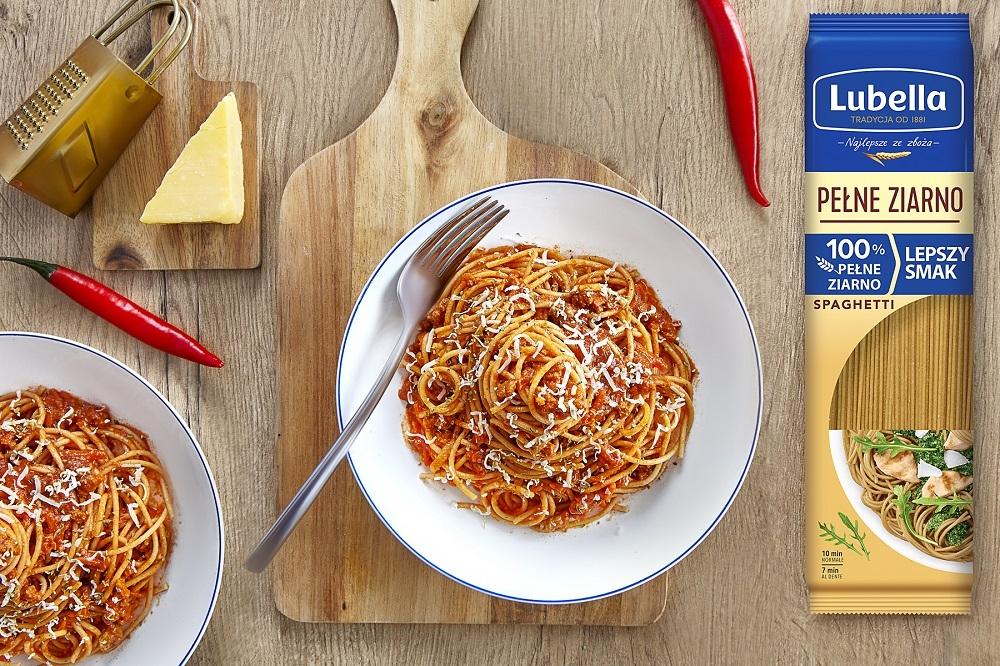 Spaghetti bolognese z makaronem pełnoziarnistym