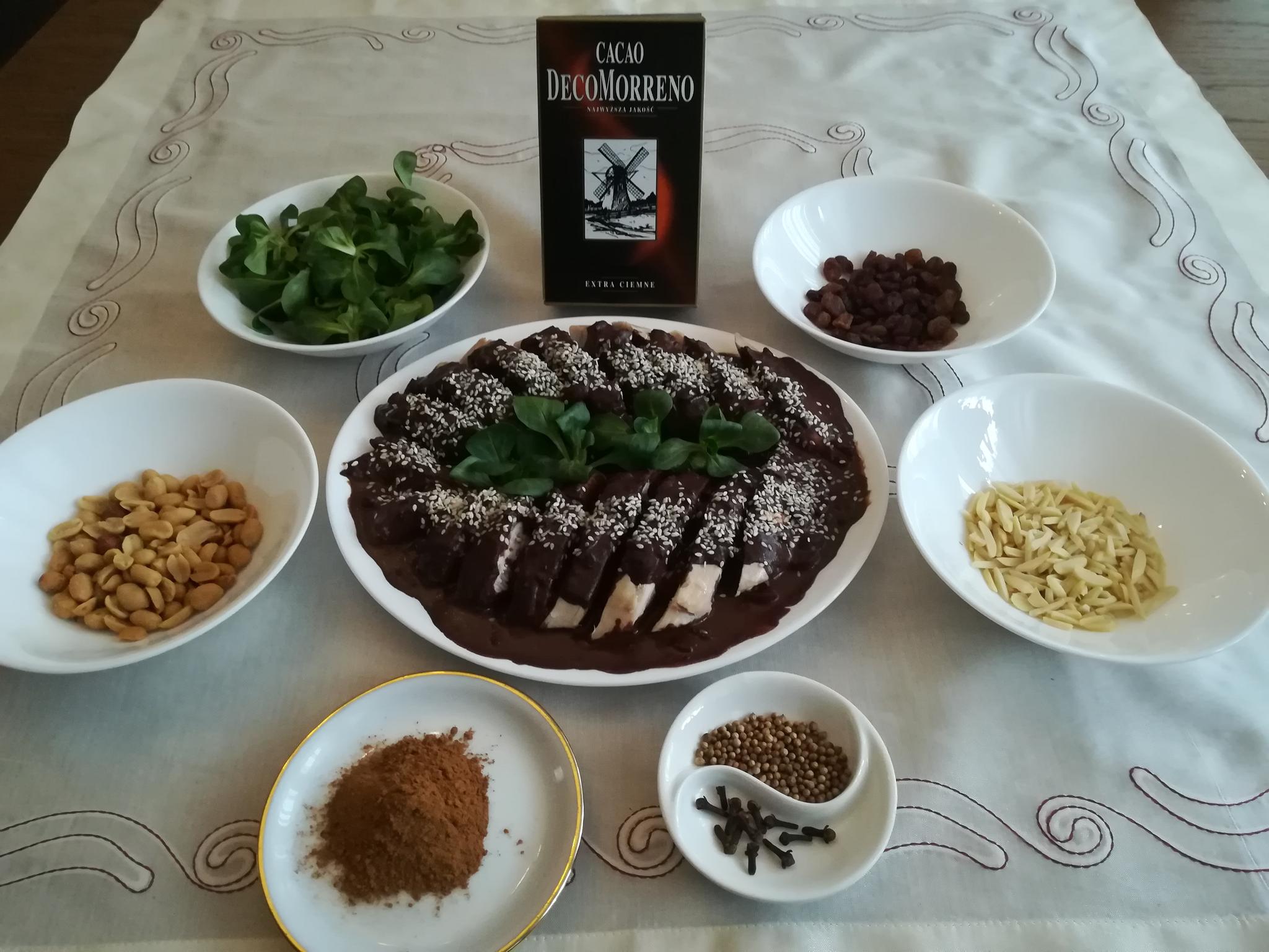 Polędwiczki z indyka w sosie mole poblano