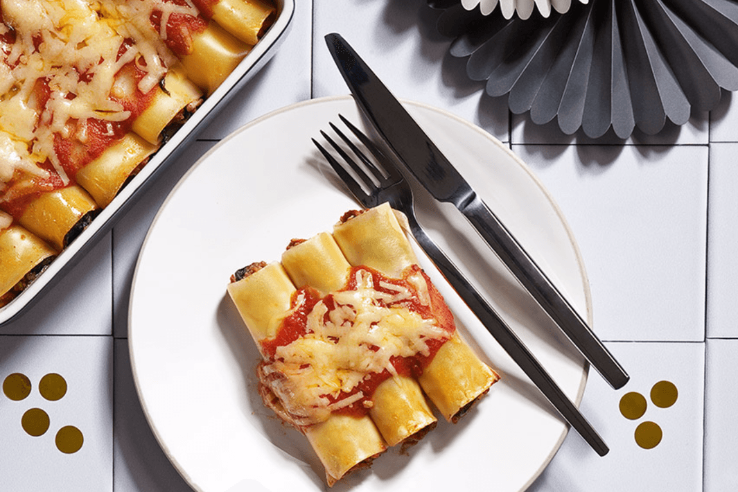 Cannelloni z mięsem mielonym i szpinakiem
