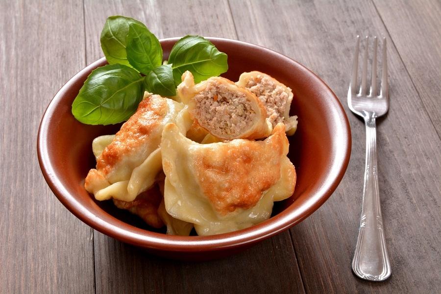 Pierogi z mięsem lub płuckami