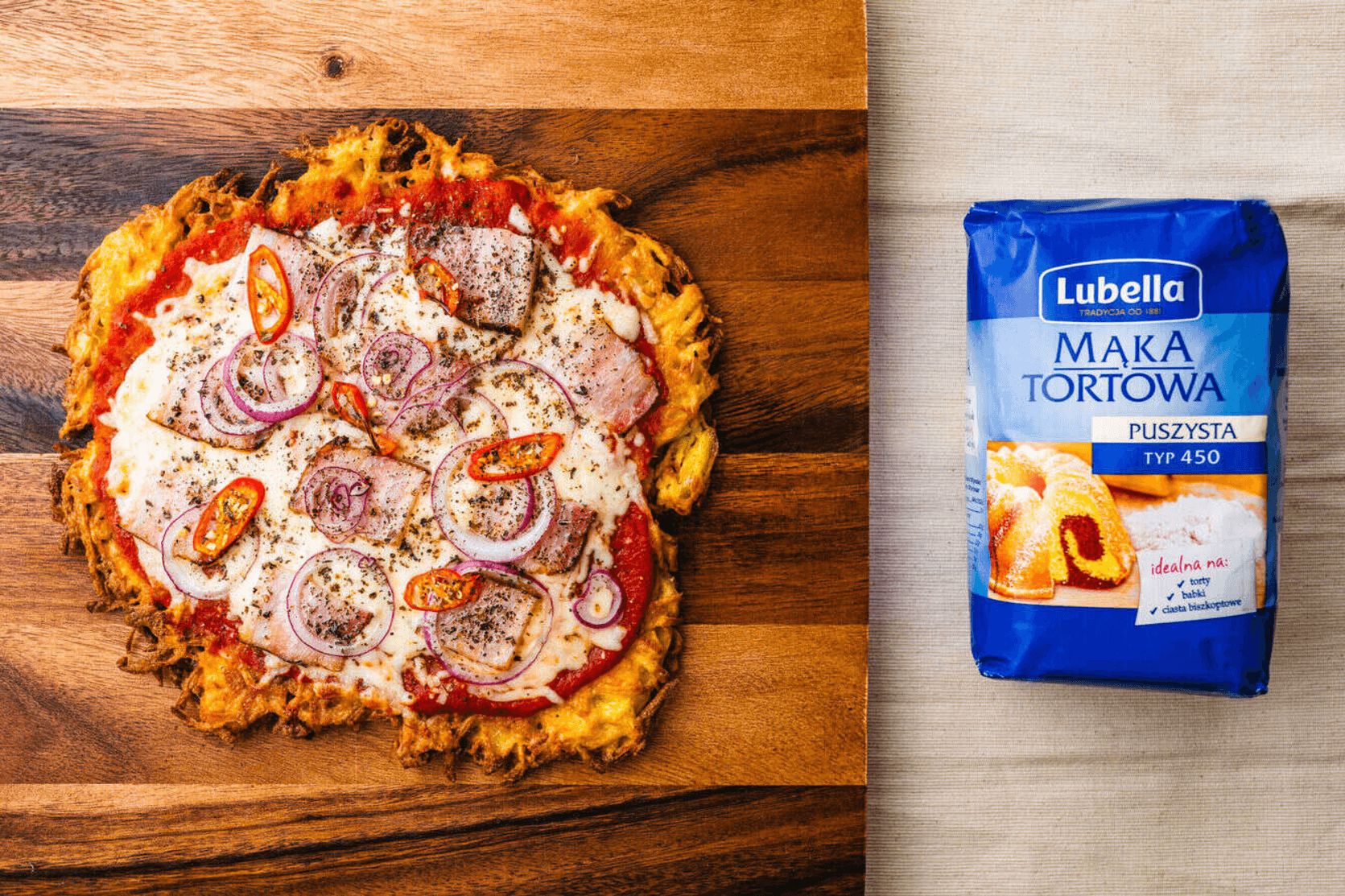 Pizza na placku ziemniaczanym