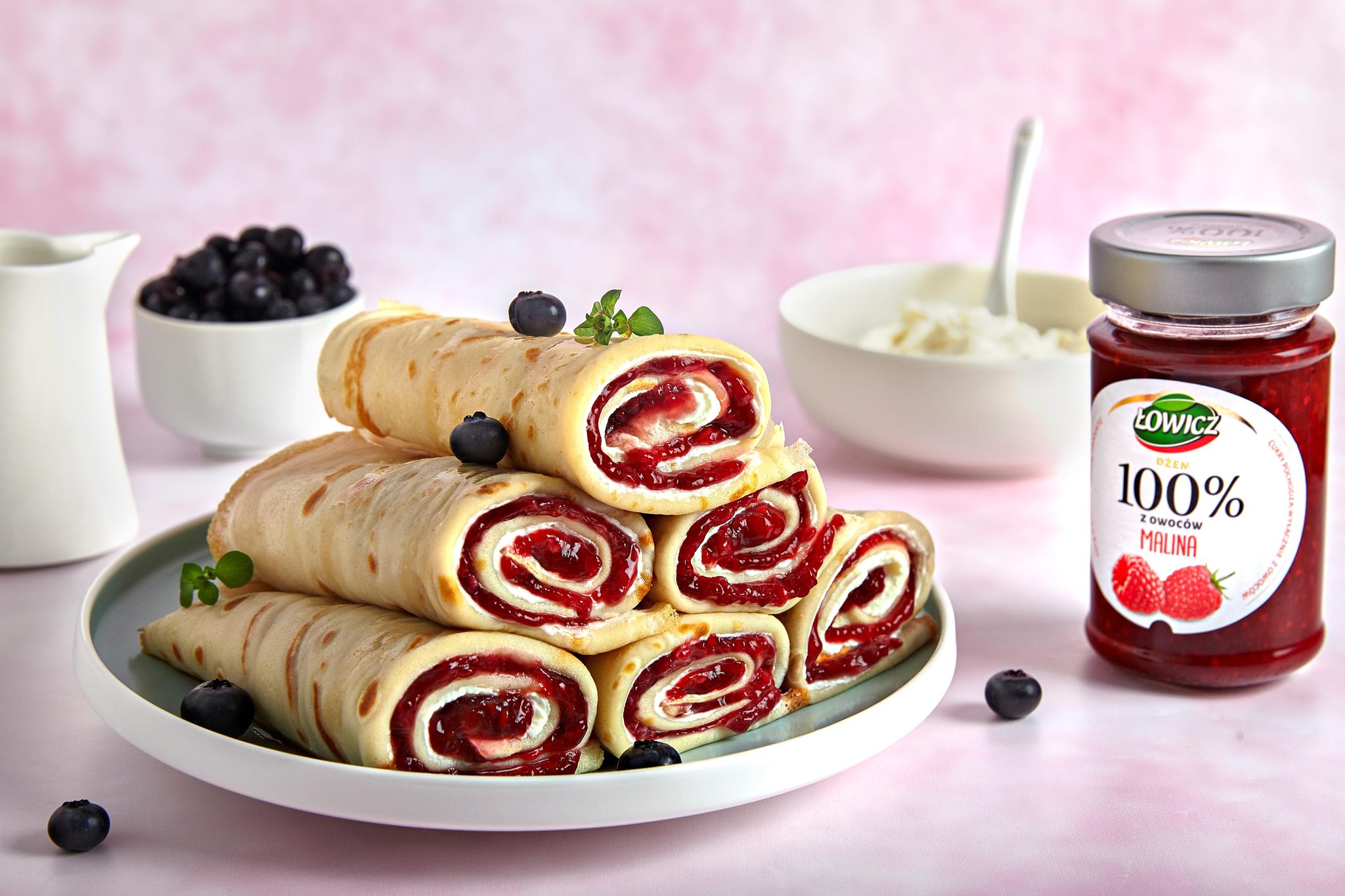 Naleśniki z mascarpone i dżemem 100% z owoców