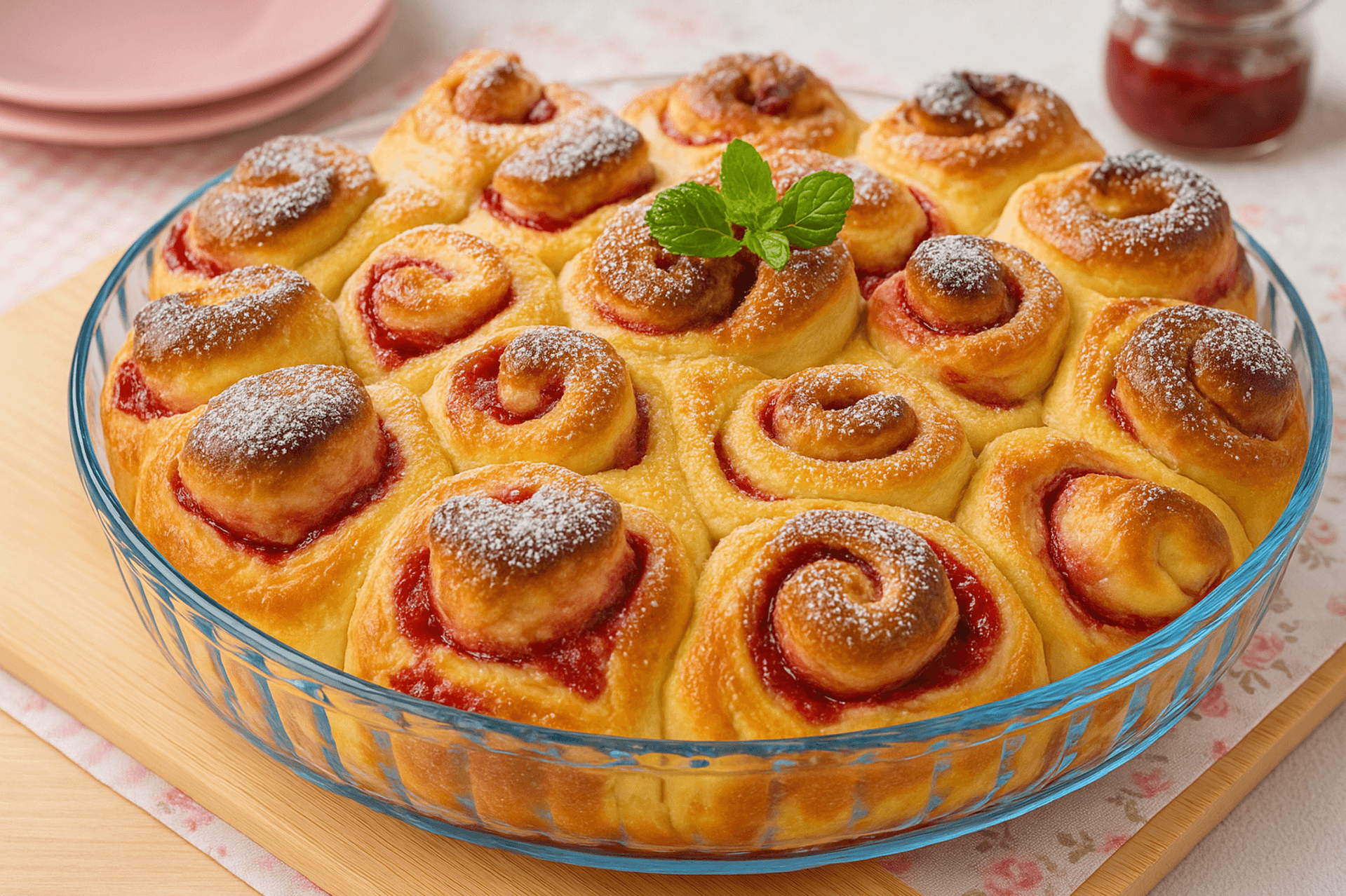 Drożdżowo-dżemowe rollsy śniadaniowe