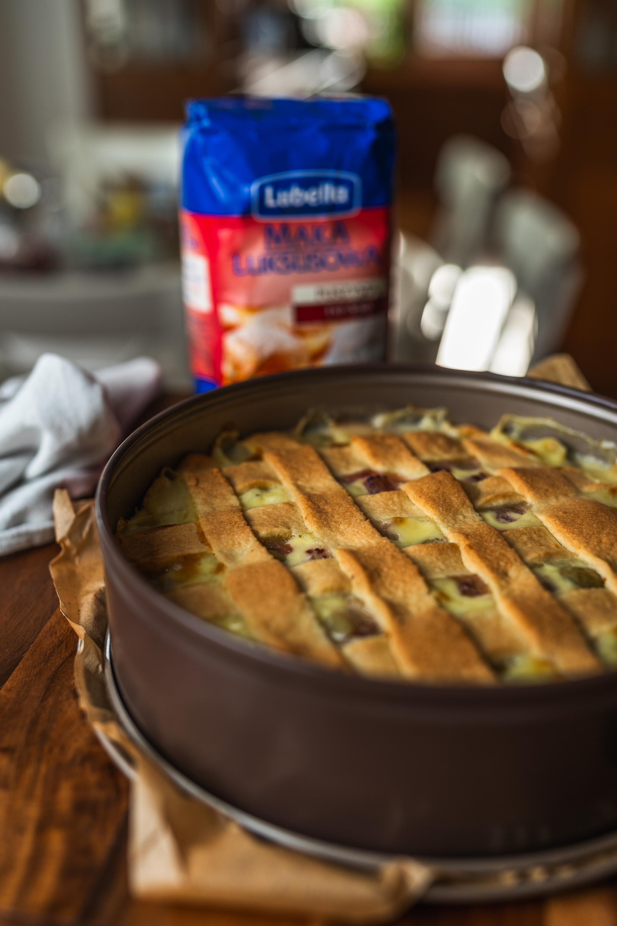 Ciasto z budyniem i agrestem