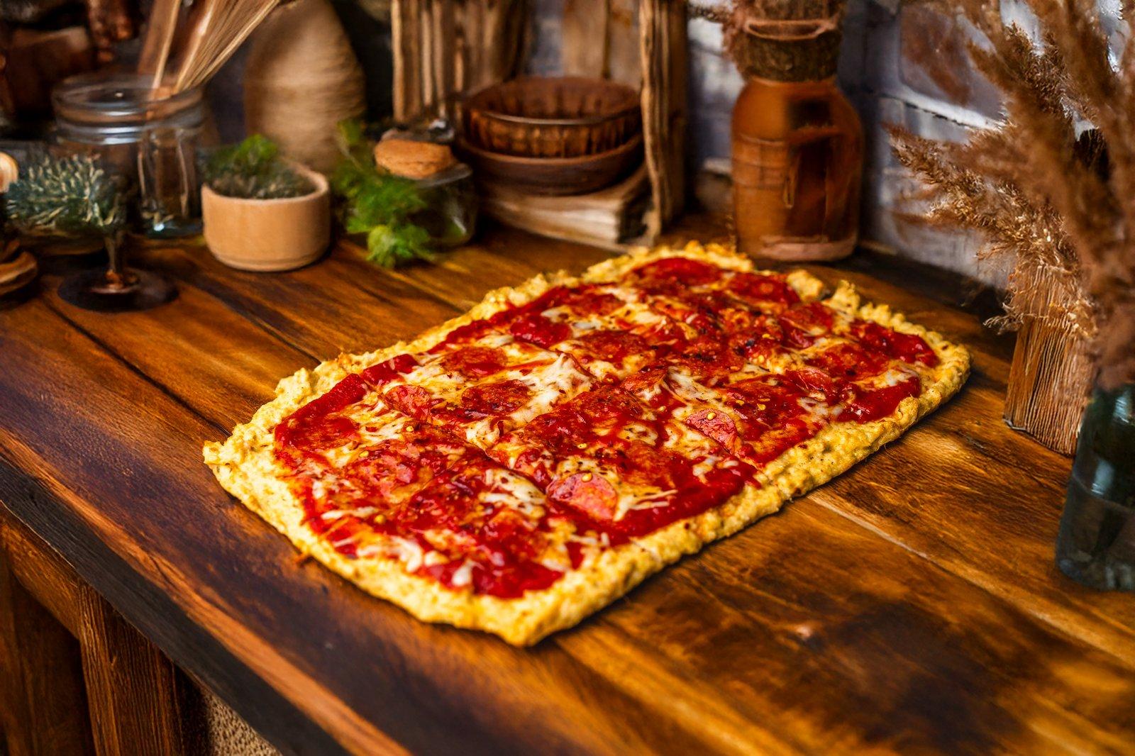 Proteinowa pizza na spodzie z kurczaka