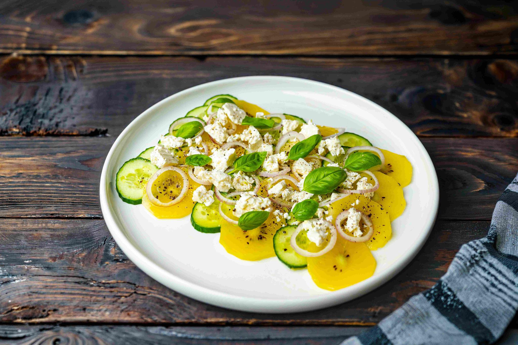 Carpaccio z kiwi i ogórka