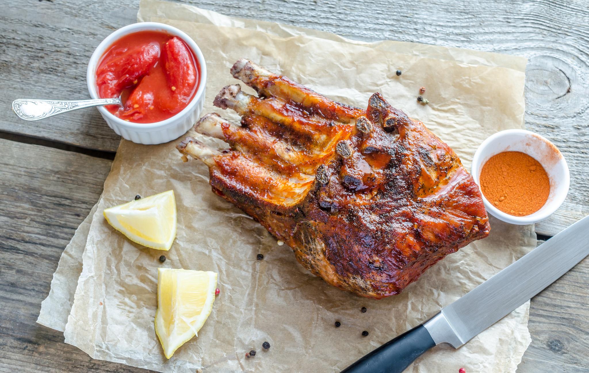 Żeberka w ketchupie z grilla