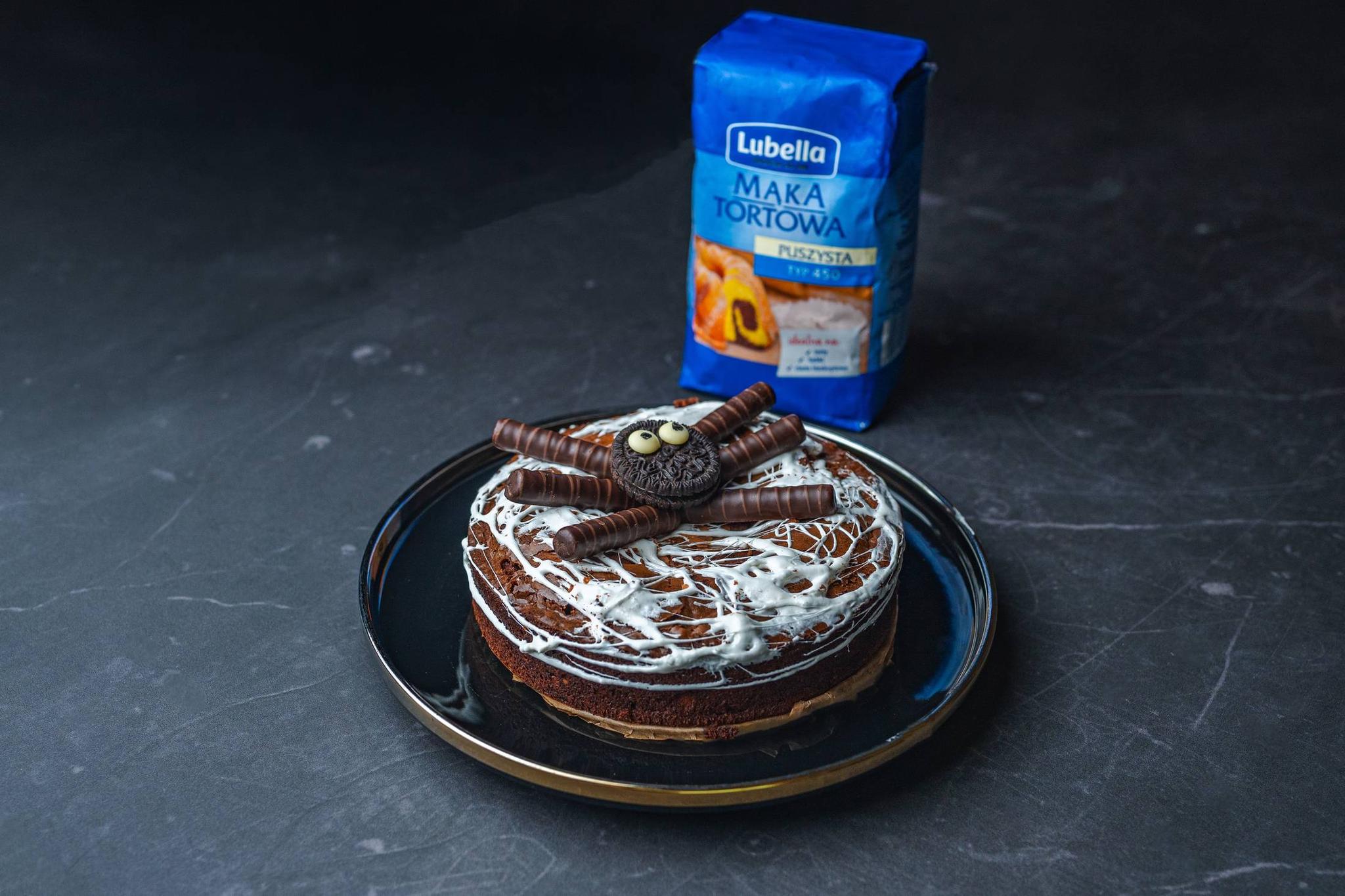 Halloweenowe brownie z pajęczyną