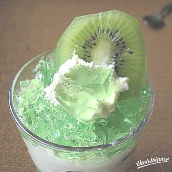 Zielone marscapone z kiwi i kaktusem
