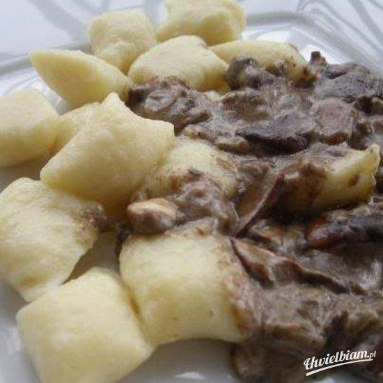 Kopytka z grzybami
