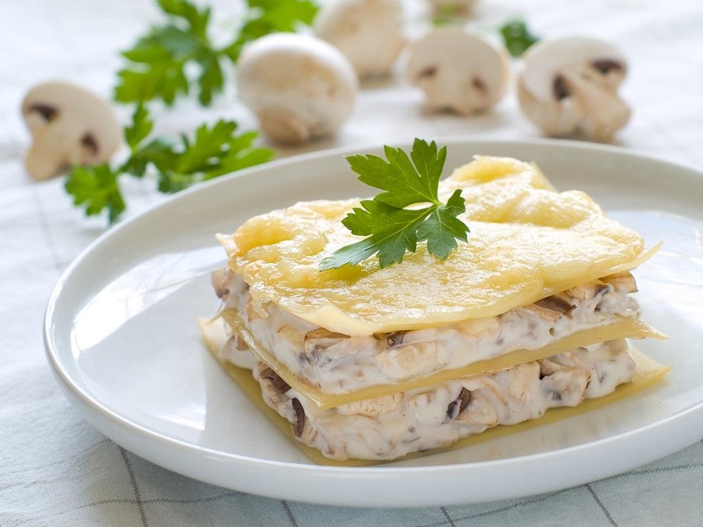 Grzybowa lazania bez zapiekana