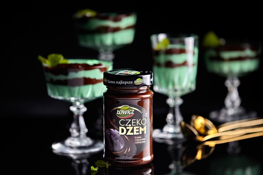 Miętowa panna cotta z Czekodżemem 