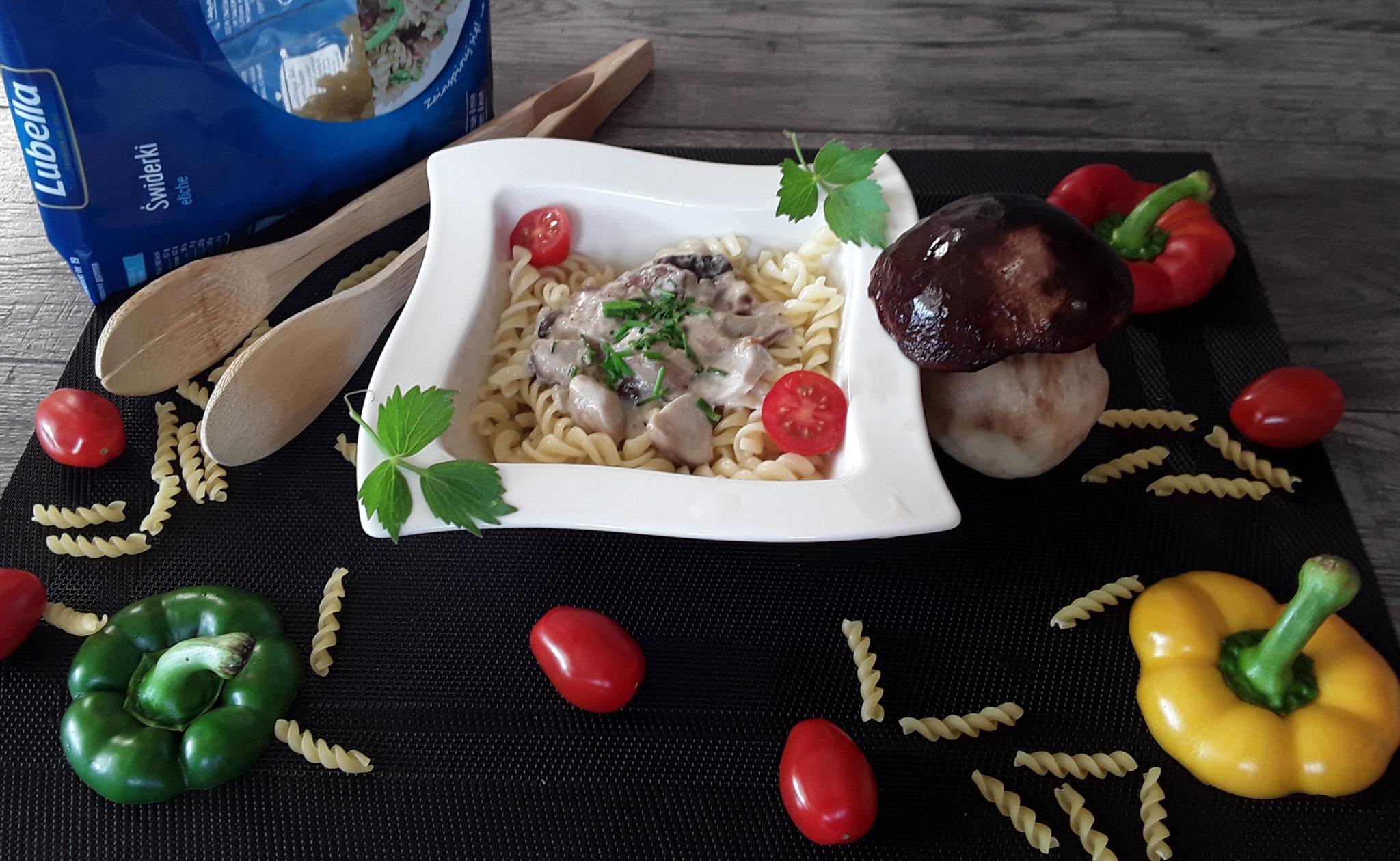 Świderki w sosie borowikowym