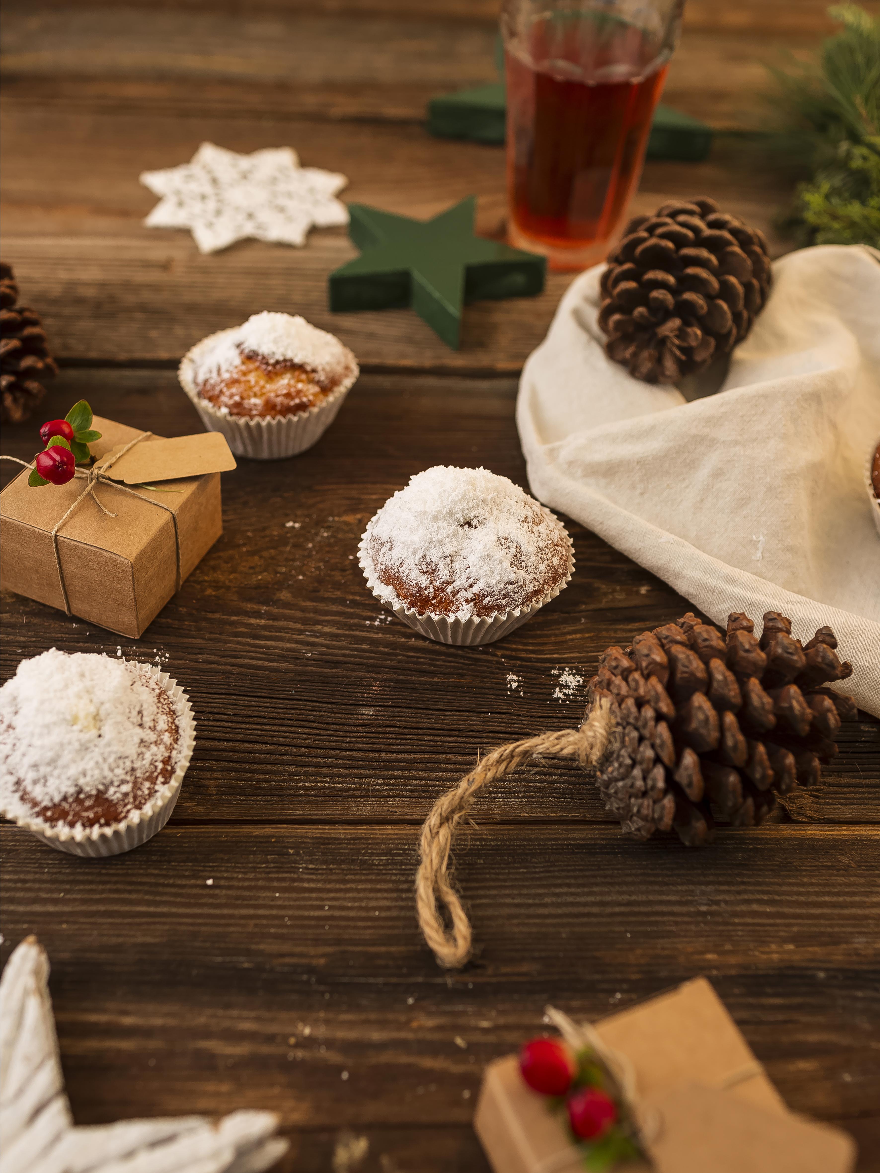 Muffiny waniliowe świąteczne