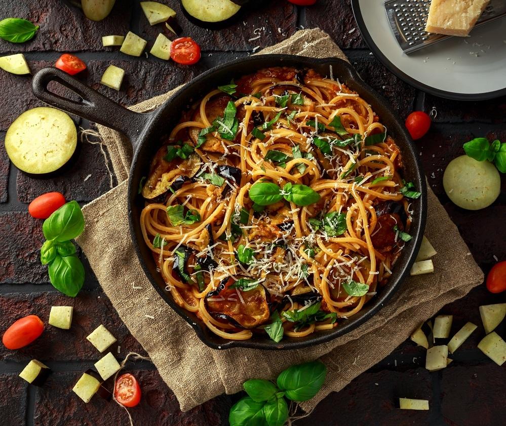 Spaghetti z bakłażanem