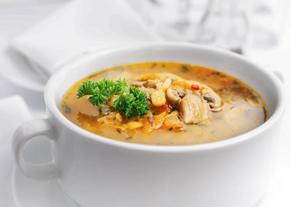 Zupa soczewicowa z grzybami