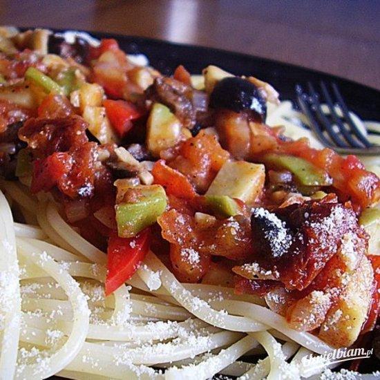 Spaghetti z awokado