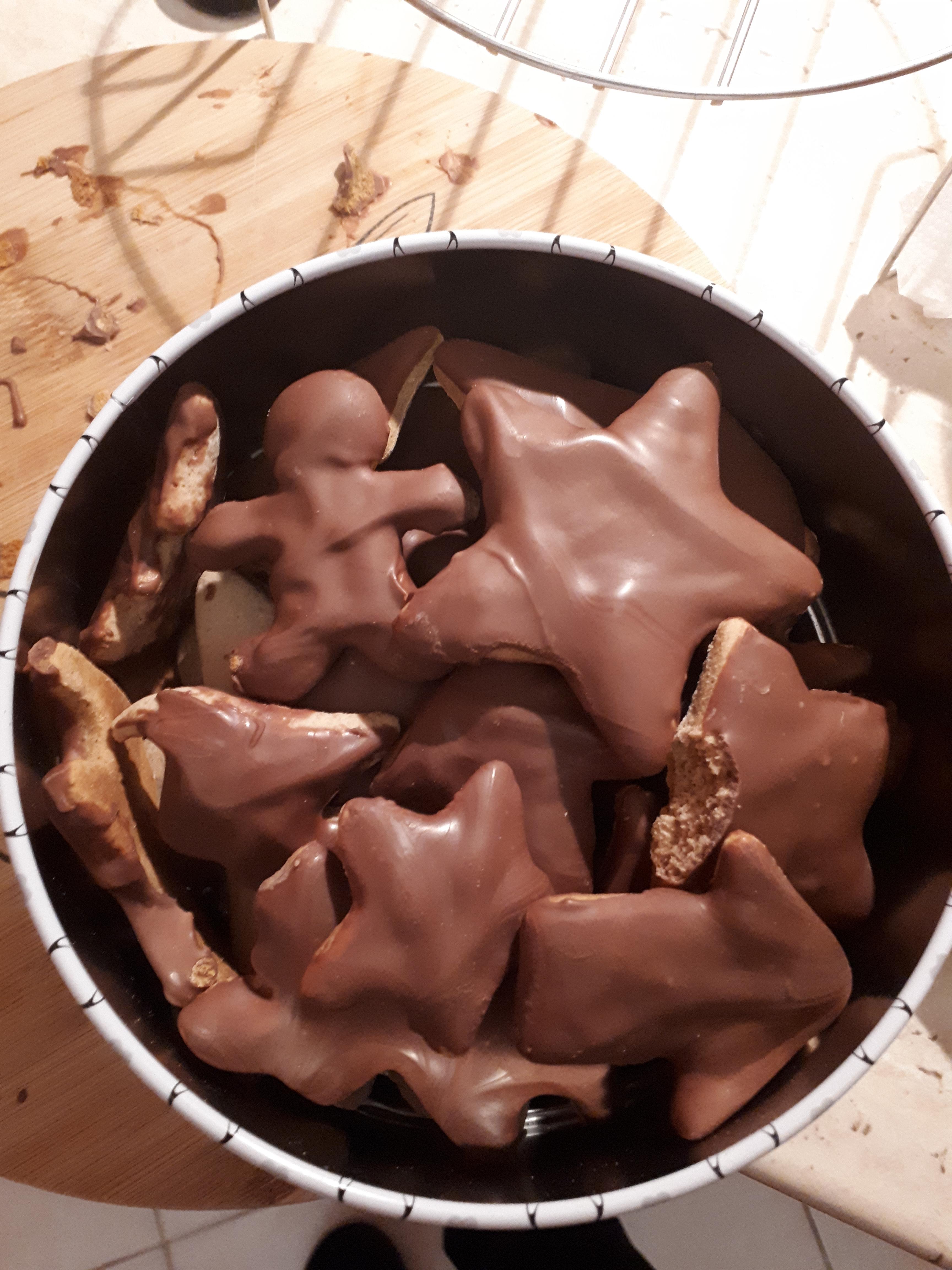 Pierniczki wigilijne w czekoladzie