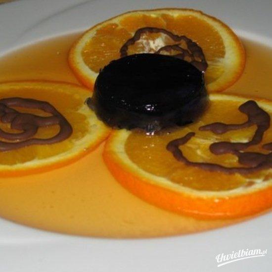 Deser- pomarańczowy talerzyk