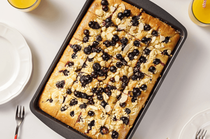 Ciasto drożdżowe z borówkami