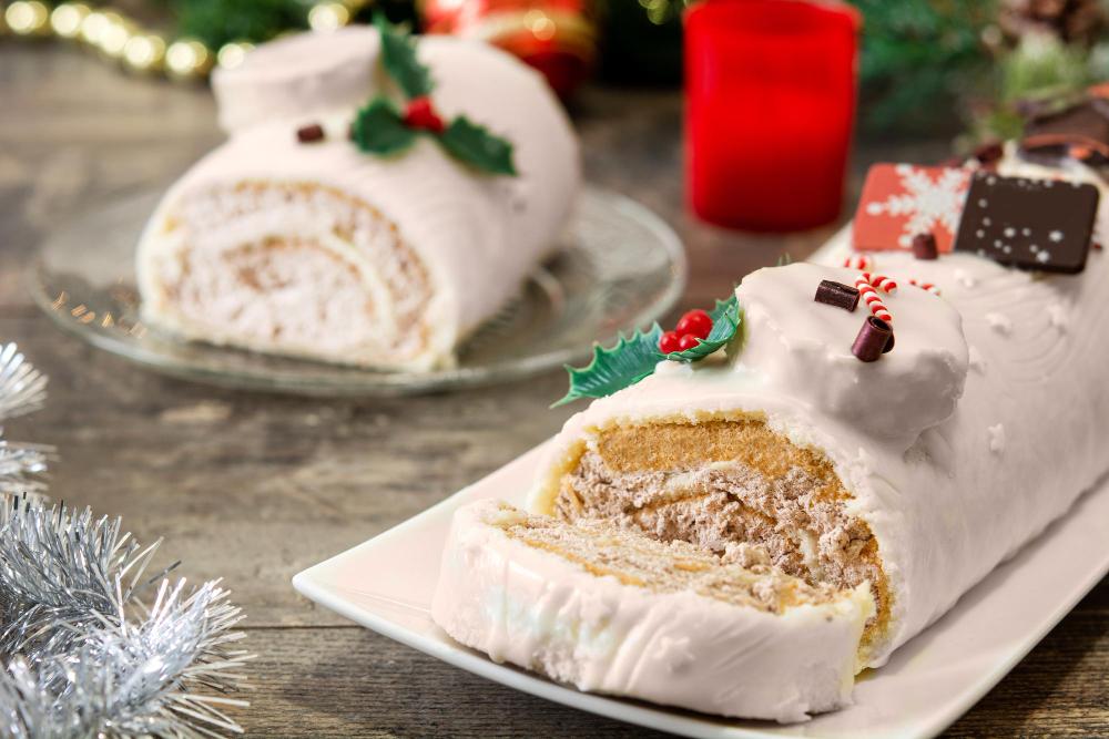 Bûche de Noël – bożonarodzeniowe polano z białą czekoladą
