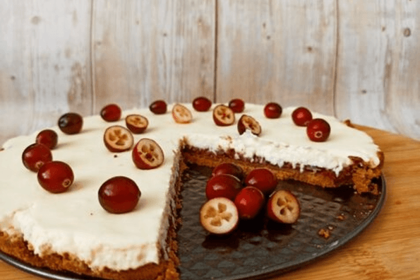 Tarta z żurawiną i białą czekoladą