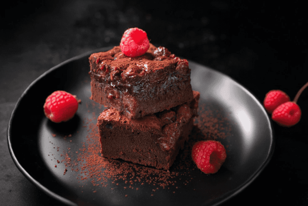 Ciasto czekoladowe z malinami