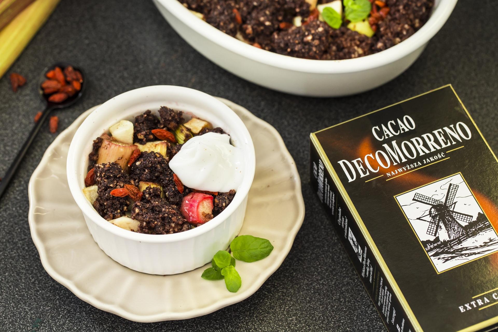 Fit rabarbarowo-jabłkowe crumble