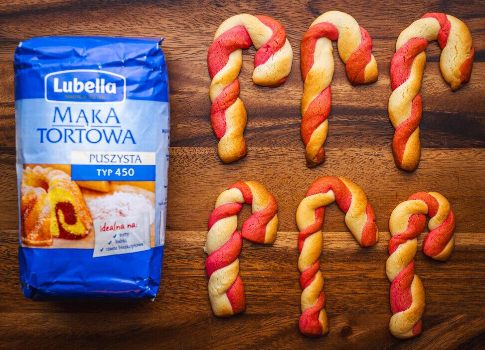 Ciasteczka laski Świętego Mikołaja
