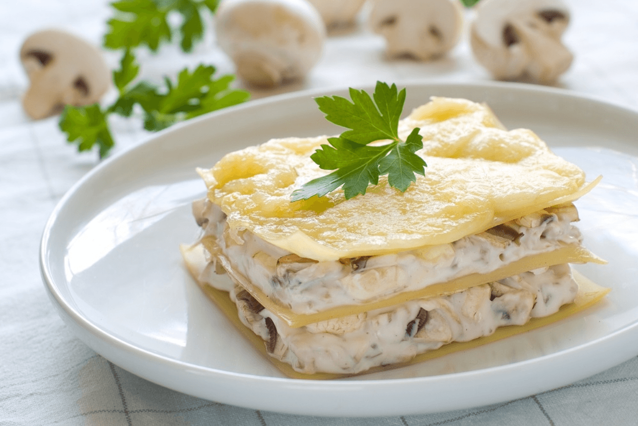 Grzybowa lazania bez zapiekana