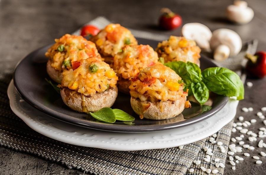 Grillowane pieczarki faszerowane
