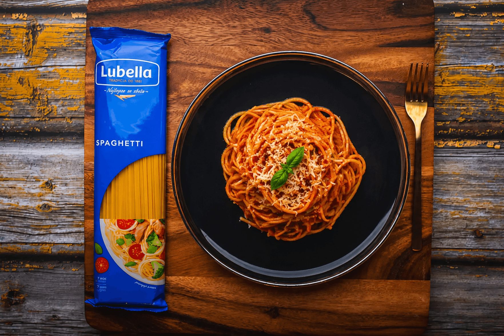 Spaghetti w winnym sosie pomidorowym