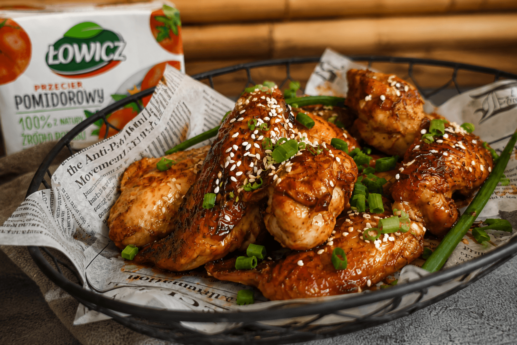 Skrzydełka z kurczaka w sosie teriyaki