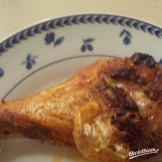 Pieczony ćwiartki kurczaka
