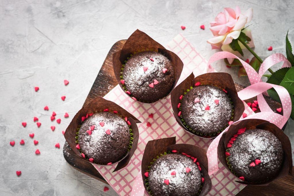 Czekoladowe muffinki na Walentynki!